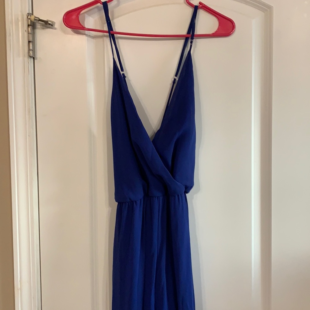 Royal blue spaghetti strapped jumpsuit